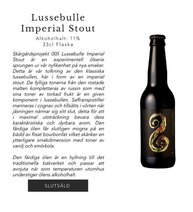 Lussebulle label, collab with Jacky & Värmdö bryggeri